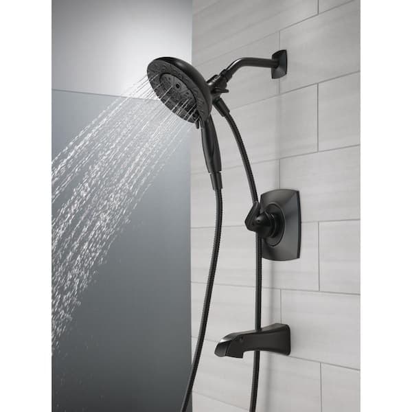 Delta Vesna In2ition Two-in-One Single-Handle 5-Spray Tub and Shower Faucet in Matte Black (Valve Included) 144789-BL-I - hfny8sliiixhxstgdbtm@2x.jpg