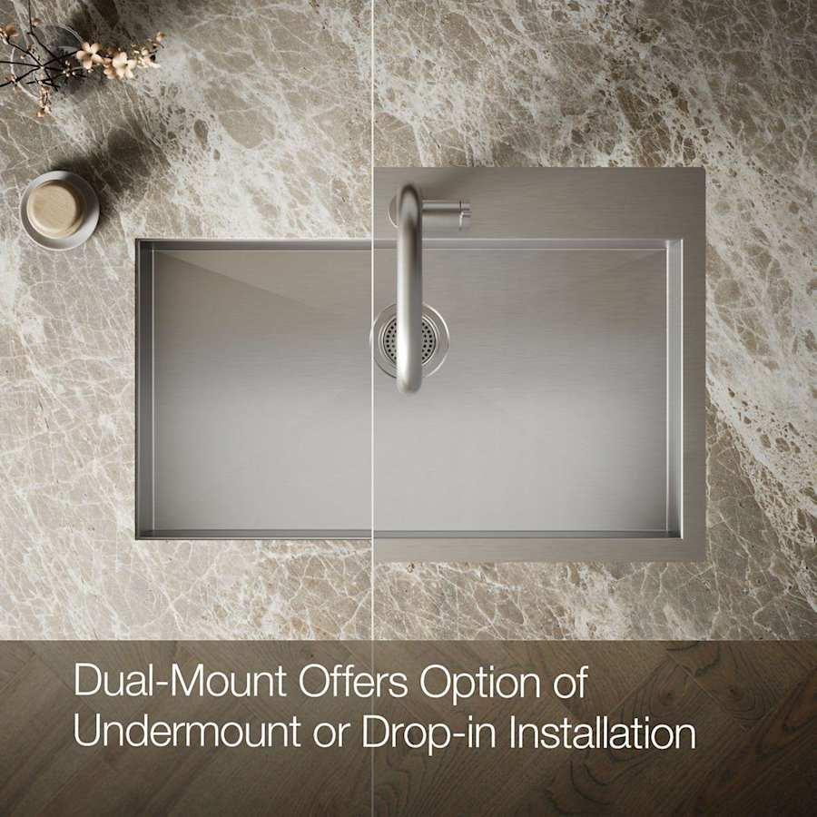 Vault 33" Single Basin Top-Mount/Under-Mount 18-Gauge Stainless Steel Kitchen Sink with SilentShield - hhka0wg4vj8iom20j2aw@2x.jpg