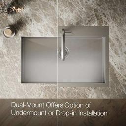 Vault 33" Single Basin Top-Mount/Under-Mount 18-Gauge Stainless Steel Kitchen Sink with SilentShield - hhka0wg4vj8iom20j2aw@2x.jpg
