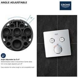 Grohtherm Two Function Thermostatic Valve Trim Only with Triple Knob / Push Button Handles, Integrated Diverter, and Volume Control - Less Rough In - hj6przp5oblq0np3ak8f@2x.jpg