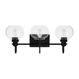 Halyn 23 in. 3-Light Matte Black Bathroom Vanity Light with Clear Glass Shades - hjtiltkgi53azs6ujb2k@2x.jpg
