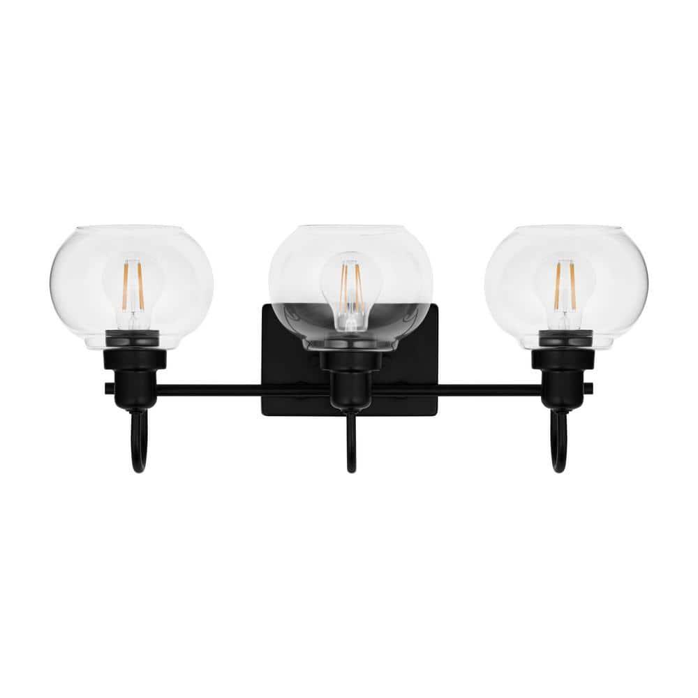 Halyn 23 in. 3-Light Matte Black Bathroom Vanity Light with Clear Glass Shades - hjtiltkgi53azs6ujb2k@2x.jpg
