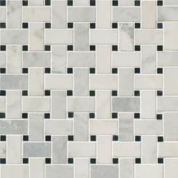 Arabescato Carrara with Black Marble Basket Weave Pattern Honed in a Mesh - hkcwk5qt90sljie1t8cs@2x.jpg