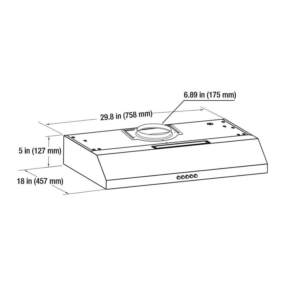Caprelo 30 in. 320 CFM Convertible Under Cabinet Range Hood in Stainless Steel with LED Lighting and Charcoal Filter - hl6qwofbyxhwzithihek@2x.jpg