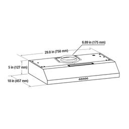 Caprelo 30 in. 320 CFM Convertible Under Cabinet Range Hood in Stainless Steel with LED Lighting and Charcoal Filter - hl6qwofbyxhwzithihek@2x.jpg