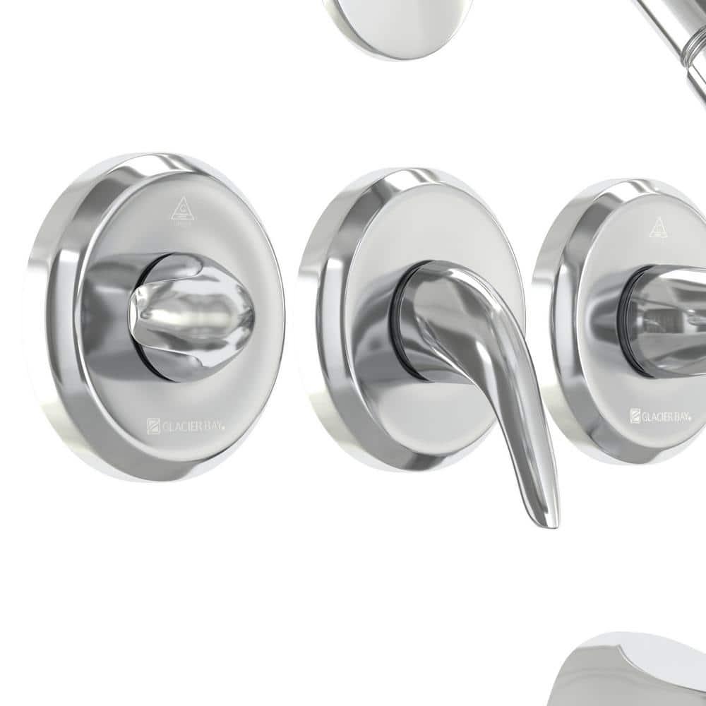 Glacier Bay Aragon Triple Handle 1-Spray Tub and Shower Faucet 1.8 GPM in Chrome (Valve Included) - hlk5hjfnmmw0drgvtl1k@2x.jpg