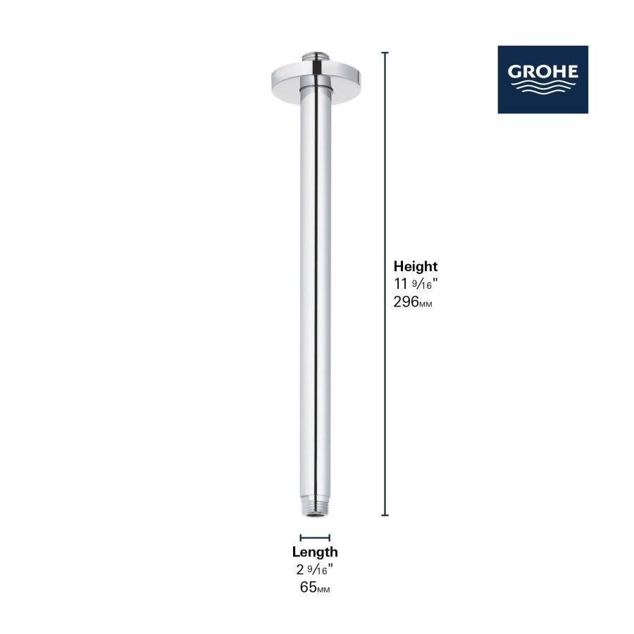 Rainshower™ Shower Arm, Ceiling Mount, 12 in L, Brushed Nickel - hm00ttxpz7t6lkabrr1d@2x.jpg