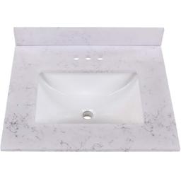 25 in. W x 22 in. D Cultured Marble White Rectangular Single Sink Vanity Top in Pulsar - hmmkkuf5qkdjqqiryu4v@2x.jpg