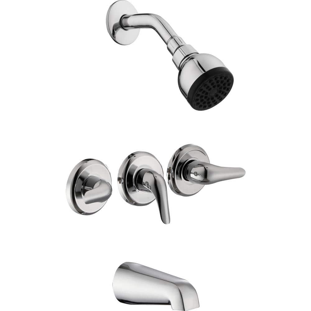 Glacier Bay Aragon Triple Handle 1-Spray Tub and Shower Faucet 1.8 GPM in Chrome (Valve Included) - hodcdizmqshrinz5evny@2x.jpg