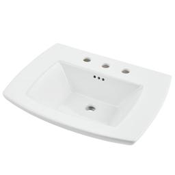 Edgemere 25" Fireclay Pedestal Bathroom Sink with 3 Faucet Holes at 8" Centers and Overflow - Less Pedestal - hondfep37kdu7fikgwfh@2x.jpg