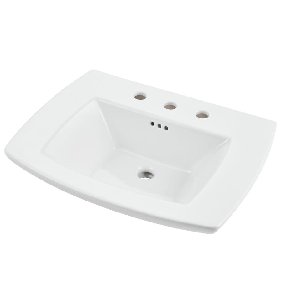 Edgemere 25" Fireclay Pedestal Bathroom Sink with 3 Faucet Holes at 8" Centers and Overflow - Less Pedestal - hondfep37kdu7fikgwfh@2x.jpg