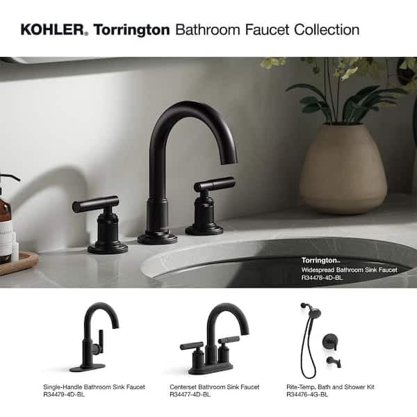 KOHLER Torrington 8 in. Widespread Double Handle Bathroom Faucet in Matte Black R34478-4D-BL - hpwy9dg7vgixp3i24vh7@2x.jpg