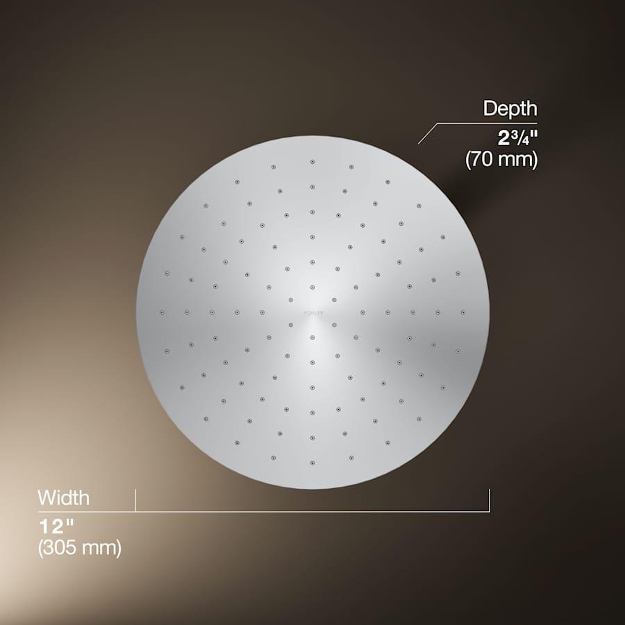 Contemporary Round 12" Single Function 2.5 GPM Rainhead with MasterClean Sprayface and Katalyst Air-Induction Technology - hqnkqucia7roq4fzdjcu@2x.jpg