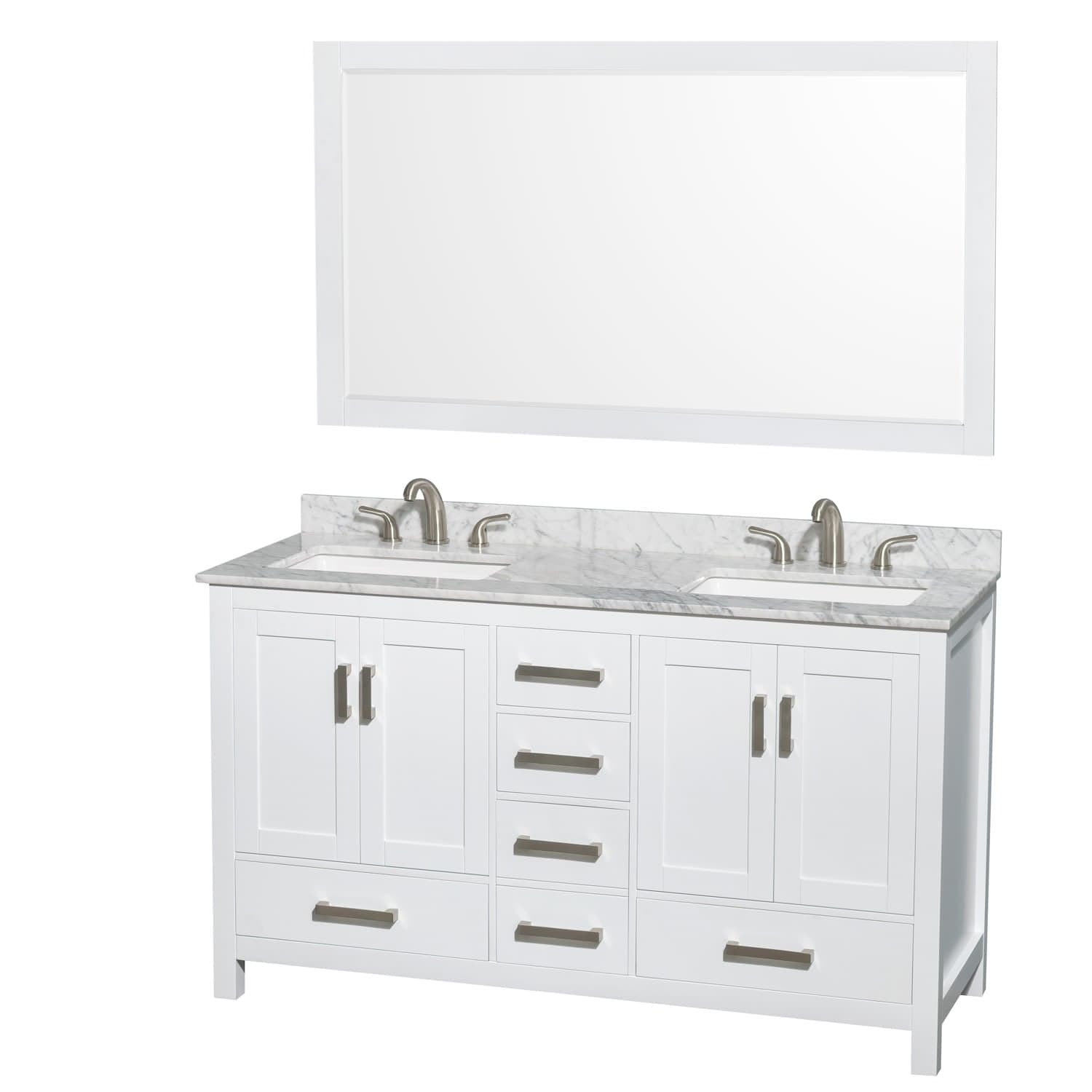 Sheffield Double Bathroom Vanity - 60W x 35H x 22D