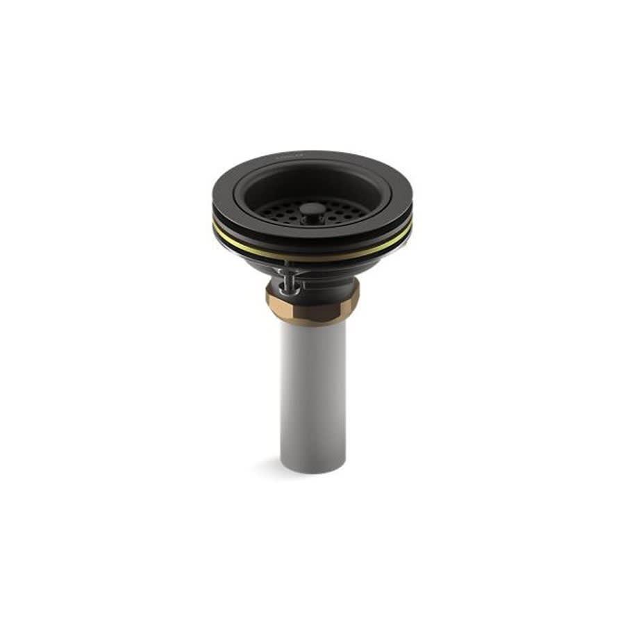 Sink Drain and Strainer With Tailpiece, Matte Black - hs6gwtwsvbukvjwgqnoj@2x.jpg