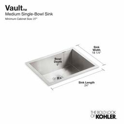 Vault 24" Undermount Single Basin Stainless Steel Kitchen Sink with SilentShield Technology - hs6kljfmmnj35dtgpb6v_x500.jpg