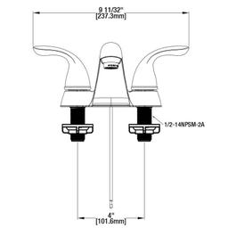 Builders 4 in. Centerset Double Handle Low-Arc Bathroom Faucet in Brushed Nickel - hs9tpsfo5qfmyb0uendw@2x.jpg