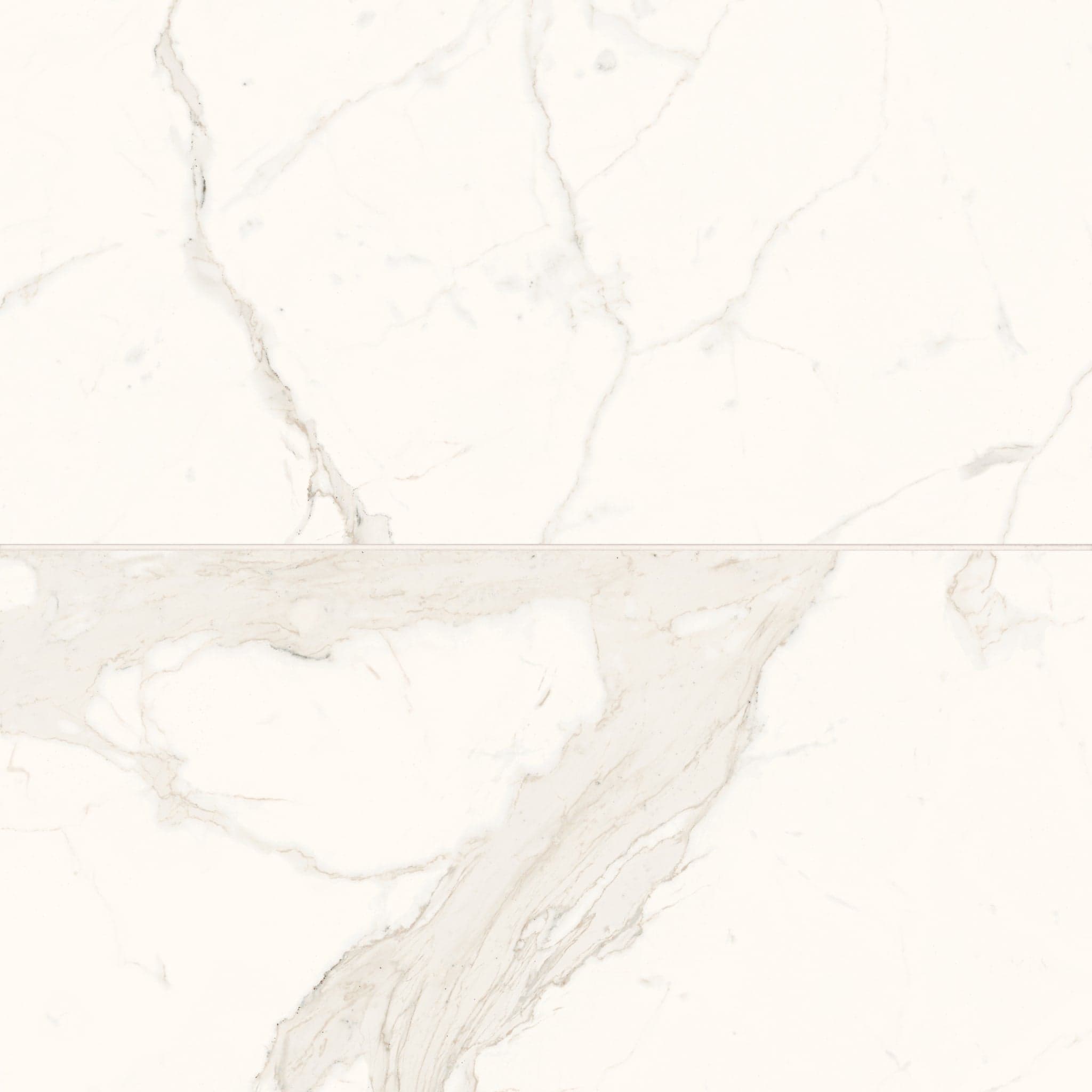 Magnifica 4" x 24" - 8mm Honed Porcelain Tile in Calacatta Super White