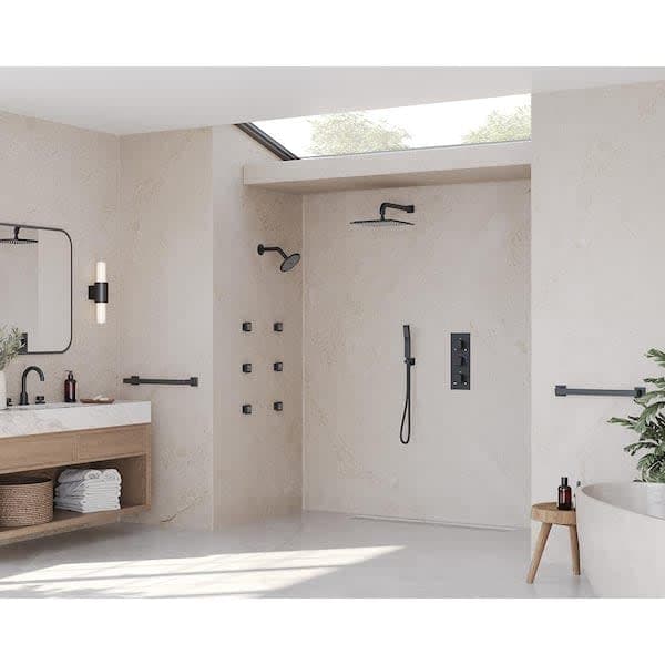 GRANDJOY ZenithRain Thermostatic Dual Showers 8-spray 12 in. Shower System with Hand Shower in Matte Black Valve Included SGF10GJ-17-BL12 - hub4uzwyy2eoexqul7kh@2x.jpg