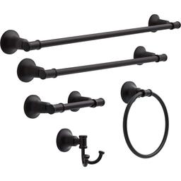 Chamberlain Double Towel Hook Bath Hardware Accessory in Matte Black - hvwygcgnmjrsafbz5ufx@2x.jpg