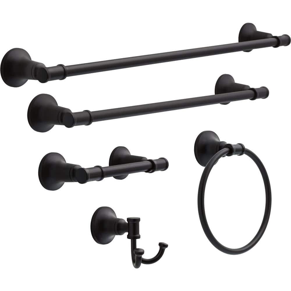 Chamberlain Double Towel Hook Bath Hardware Accessory in Matte Black - hvwygcgnmjrsafbz5ufx@2x.jpg