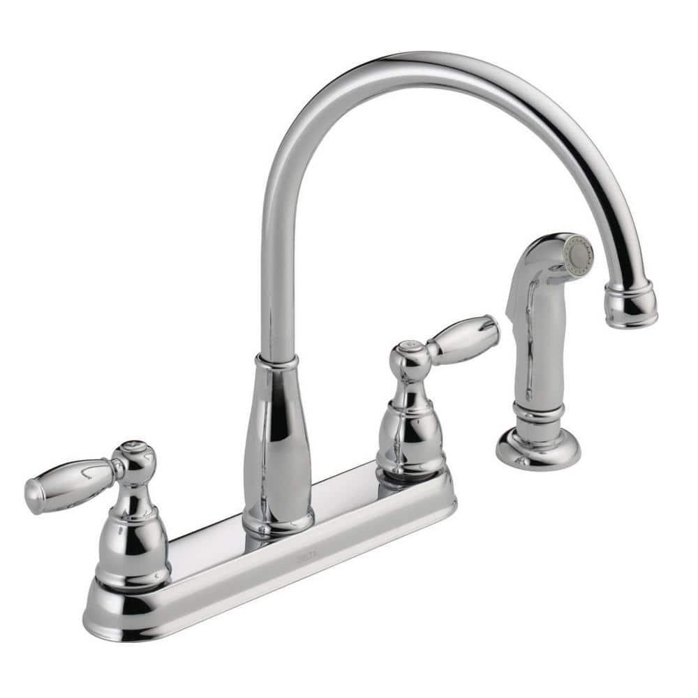 Foundations 2-Handle Standard Kitchen Faucet with Side Sprayer in Chrome - hwdeytzyjodju1xetsyk@2x.jpg