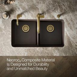 Cairn 33-1/2" Undermount Double Equal Bowl Neoroc Granite Composite Kitchen Sink with Right Sink Rack Included - hya65dakzzzhdbarm6mh@2x.jpg