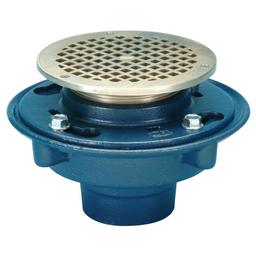 ZN415 Trap Primer Floor Drain, 2 in Outlet, No Hub, 5 in Round Nickel Bronze Top - hys15stphqw1nv1sm1s2@2x.jpg