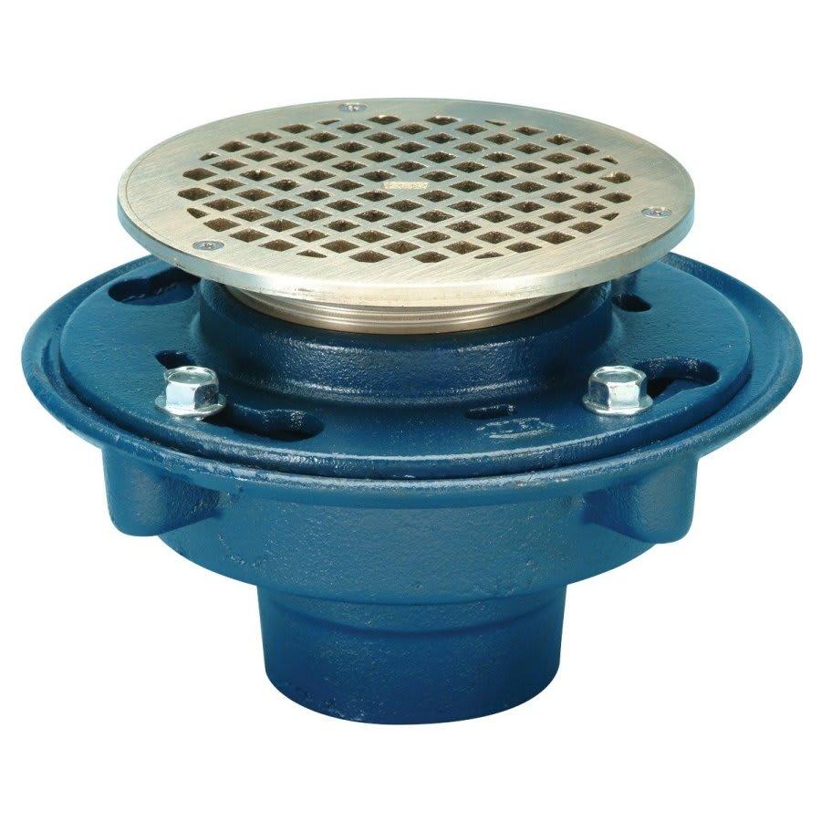 ZN415 Trap Primer Floor Drain, 2 in Outlet, No Hub, 5 in Round Nickel Bronze Top - hys15stphqw1nv1sm1s2@2x.jpg