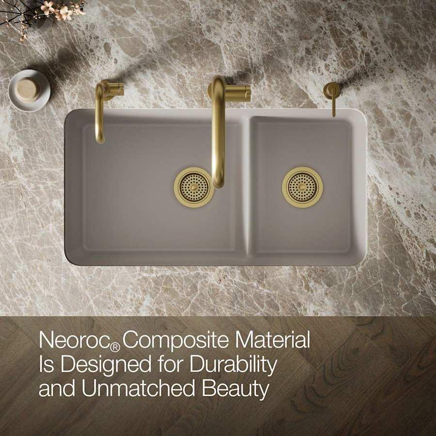 Cairn Slim Divide 33-1/2" Undermount Double Bowl Neoroc Granite Composite Kitchen Sink with Large Bowl Sink Rack - hzumnkxfteob5o1yejdc@2x.jpg