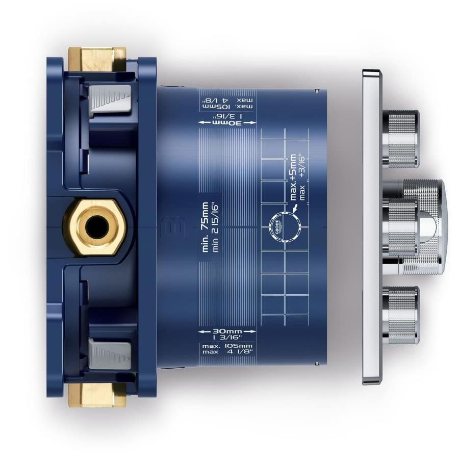 Grohtherm Three Function Thermostatic Valve Trim Only with Four Knob / Push Button Handles, Integrated Diverter, and Volume Control - Less Rough In - i4wv58p2sn8tkvepnwd1@2x.jpg