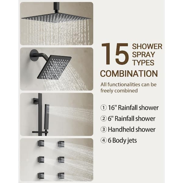YAWWALK Thermostatic Valve 15-Spray 16 and 6 in. Ceiling Mount Dual Shower Head and Handheld Shower in Matte Black SRSFS-1031-BK16 - iaia3p1coayih1ijpk3j@2x.jpg