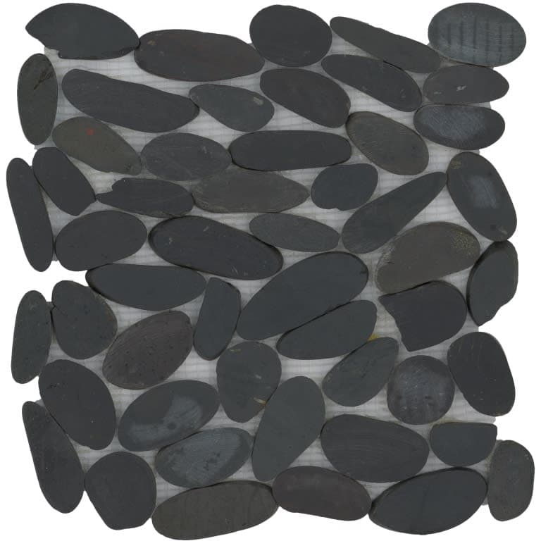 FLAT RIVERA PEBB BK 12X12 MSH