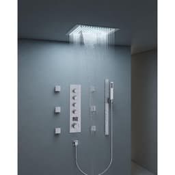 YAWWALK Thermostatic 15-Spray 16 in. Ceiling Mount Square LED Mood Lighting Shower System with Valve in Brushed Nickel CR1-S027-16NI-1 - ict0wotfhq2xi6rftmxm@2x.jpg