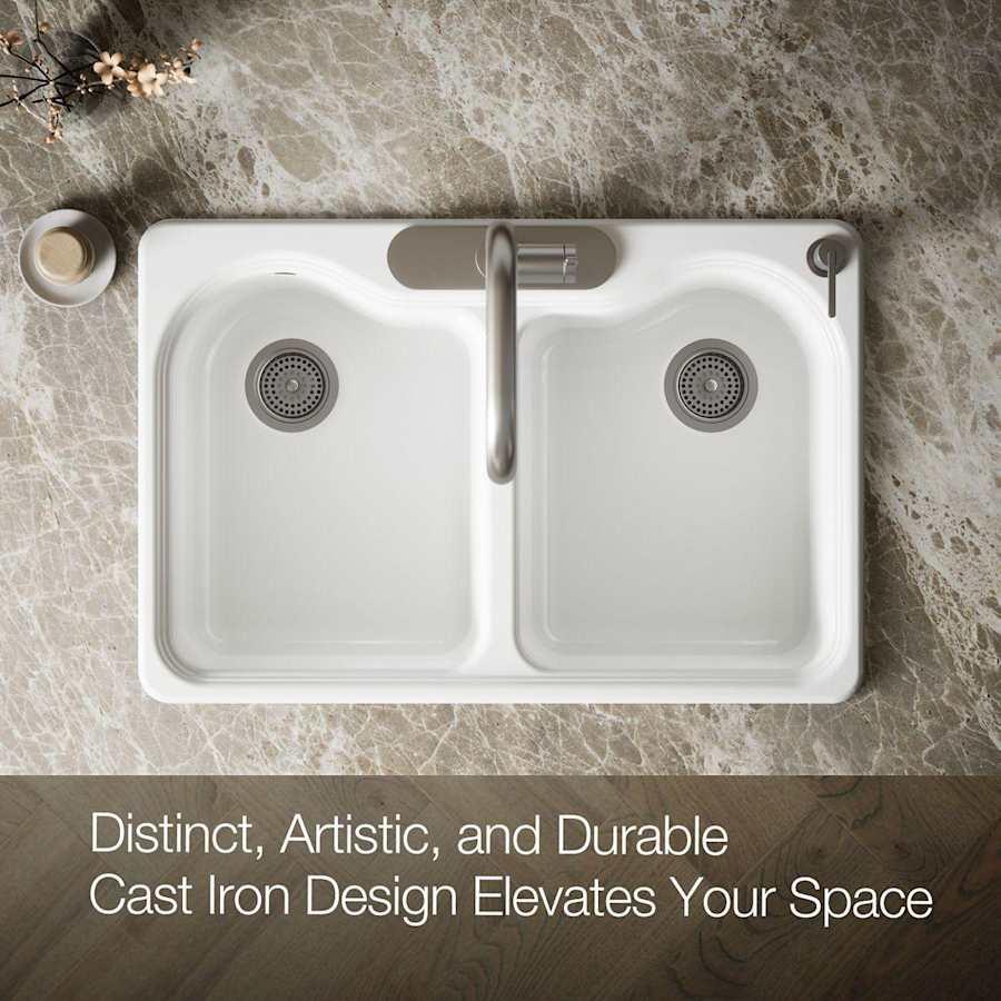 Hartland 33" Double Basin Top-Mount Enameled Cast-Iron Kitchen Sink - ifnodxbffpolzzdxpzqv@2x.jpg