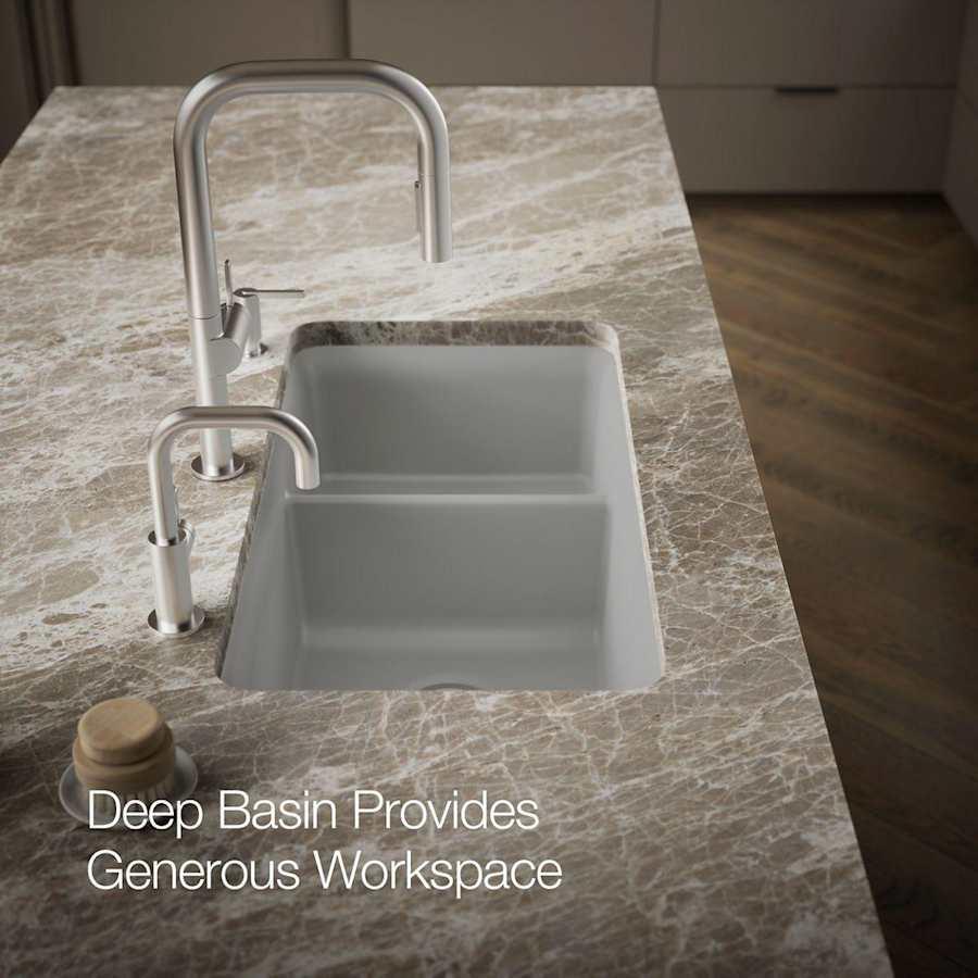 Cairn Slim Divide 33-1/2" Undermount Double Bowl Neoroc Granite Composite Kitchen Sink with Large Bowl Sink Rack - ihgywtaero8qm8bja0lu@2x.jpg