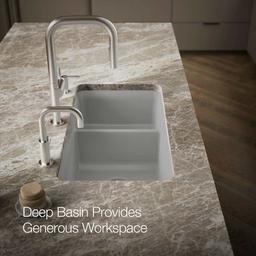 Cairn Slim Divide 33-1/2" Undermount Double Bowl Neoroc Granite Composite Kitchen Sink with Large Bowl Sink Rack - ihgywtaero8qm8bja0lu@2x.jpg