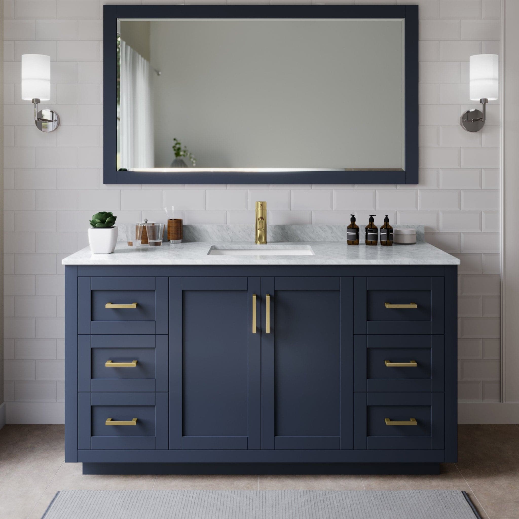 Miranda Single Bathroom Vanity - 66W x 33.75H x 22D