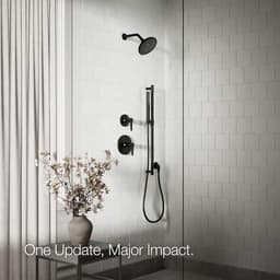KOHLER Cursiva 3-Spray Patterns 6.75 in. Wall Mount Fixed Showerhead in Matte Black R27875-G-BL - ijmwcoizwusyj76ph2em@2x.jpg