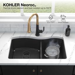 Cairn 33-1/2" Undermount Double Equal Bowl Neoroc Granite Composite Kitchen Sink with Right Sink Rack Included - ilalcsjtcsdtl2tndg7t@2x.jpg