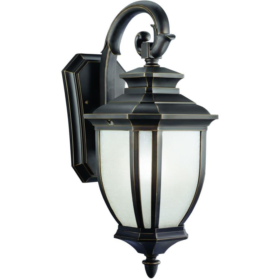 Salisbury Single Light 19" Tall Outdoor Wall Sconce with Linen Glass Panels - ilc93aw8mdx8book2opq@2x.jpg