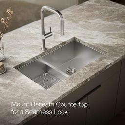 Vault 33" Double Basin Top-Mount/Under-Mount 18-Gauge Stainless Steel Kitchen Sink with Smart Divide - injabecu5pbkucupbkkx@2x.jpg