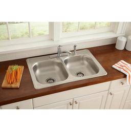 Glacier Bay Drop-In Stainless Steel 33 in. 4-Hole Double Bowl Kitchen Sink - inrkpdyv0w7tjygluxe6_x500.jpg