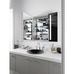 Verdera 40" x 30" Lighted Three Door Medicine Cabinet with Nine Shelves, Built-in Outlets, and Flip Out Magnifying Mirror - CA Title 24 Compliant - io70a524bfix5ksoxxnw@2x.jpg