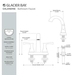 Glacier Bay Calandine 4 in. Centerset 2-Handle Bathroom Faucet with Drain Kit Included in Matte Black HDQF51A1153BL - iqmnkm5yukw5vcn8ydps@2x.jpg
