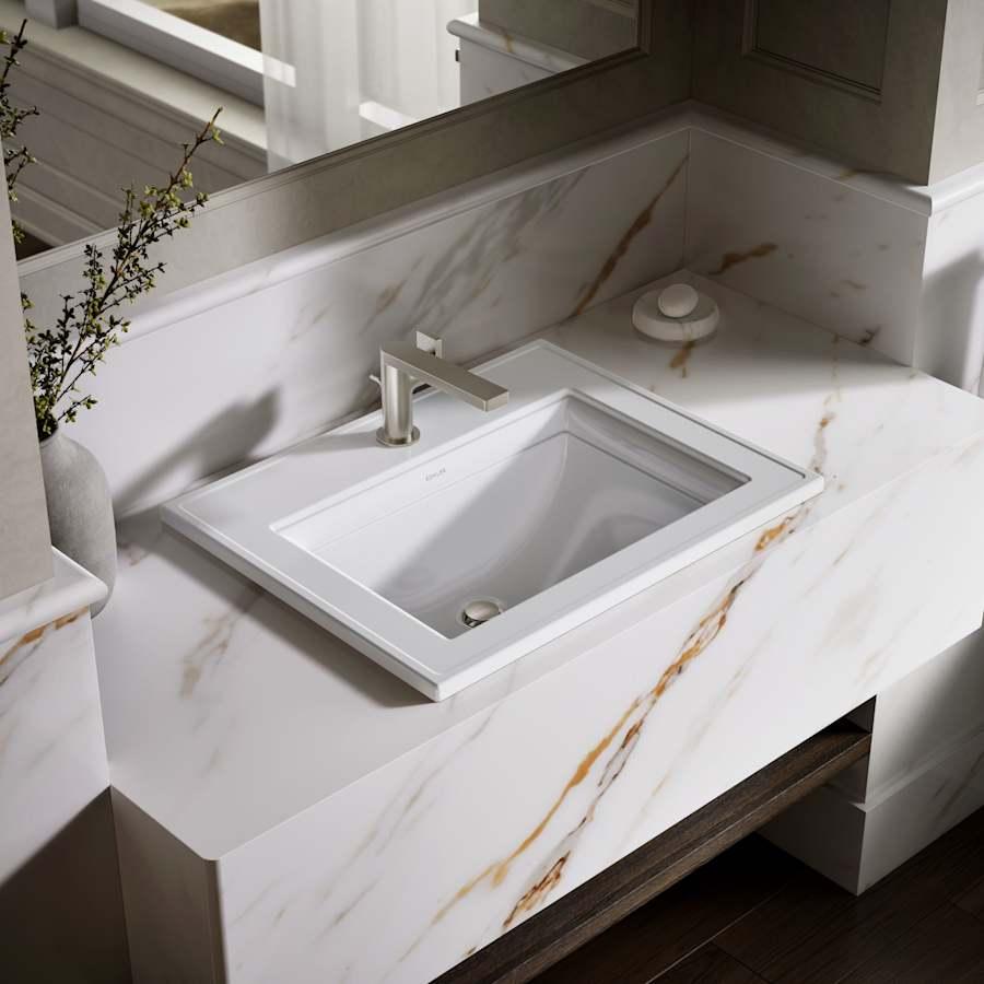 Memoirs Stately 17" Drop In Bathroom Sink with 1 Hole Drilled and Overflow