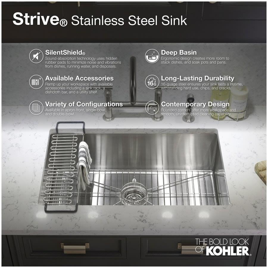 Strive 15" Single Basin Undermount 16-Gauge Stainless Steel Kitchen Sink with SilentShield with Basin Rack - irnsdsl2oxezlyvru0n4@2x.jpg