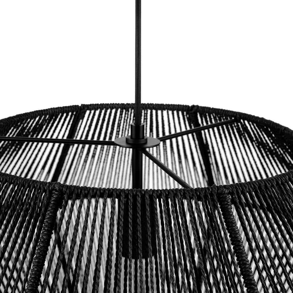 Terra 1-Light Matte Black Chandelier with Natural Twine Shade and Designer Black Cloth Hanging Cord - iuqfsfwqcxnhpsdvkxbo@2x.jpg