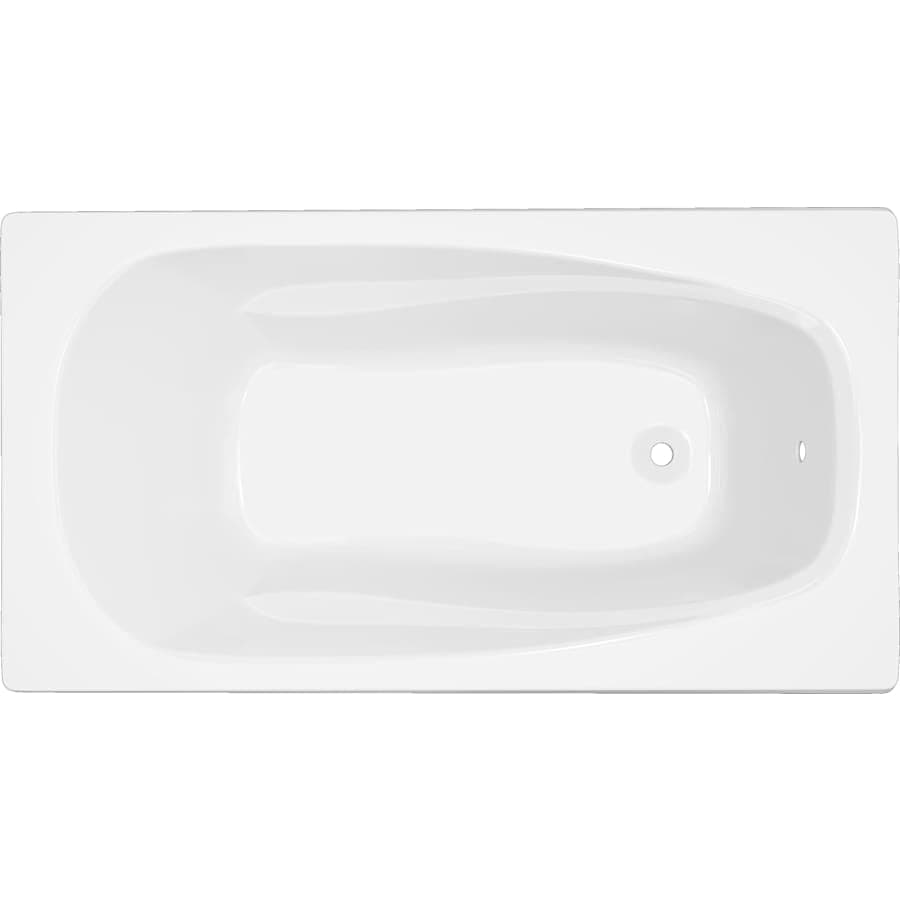 Lansford 60" x 32" Drop In Acrylic Soaking Tub with Reversible Drain and Overflow