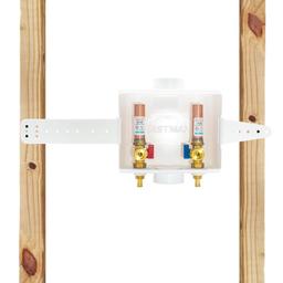 1/2 in. Crimp PEX Plastic Center Drain Washing Machine Outlet Box with Hammer Arrestors - iy8elvjwccbqdmwpa1lw@2x.jpg